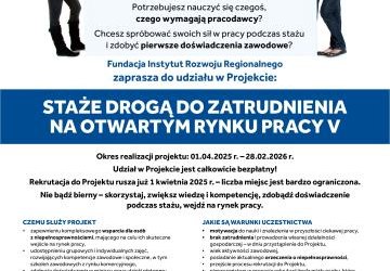 Plakat z informacjami o projekcie.