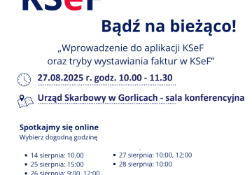 Cykl letnich spotkań „Wprowadzenie do aplikacji KSeF”