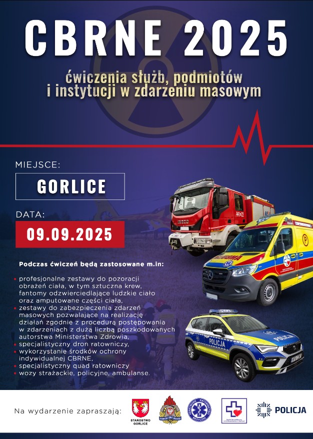 Ćwiczenia służb przy ul. Łokietka