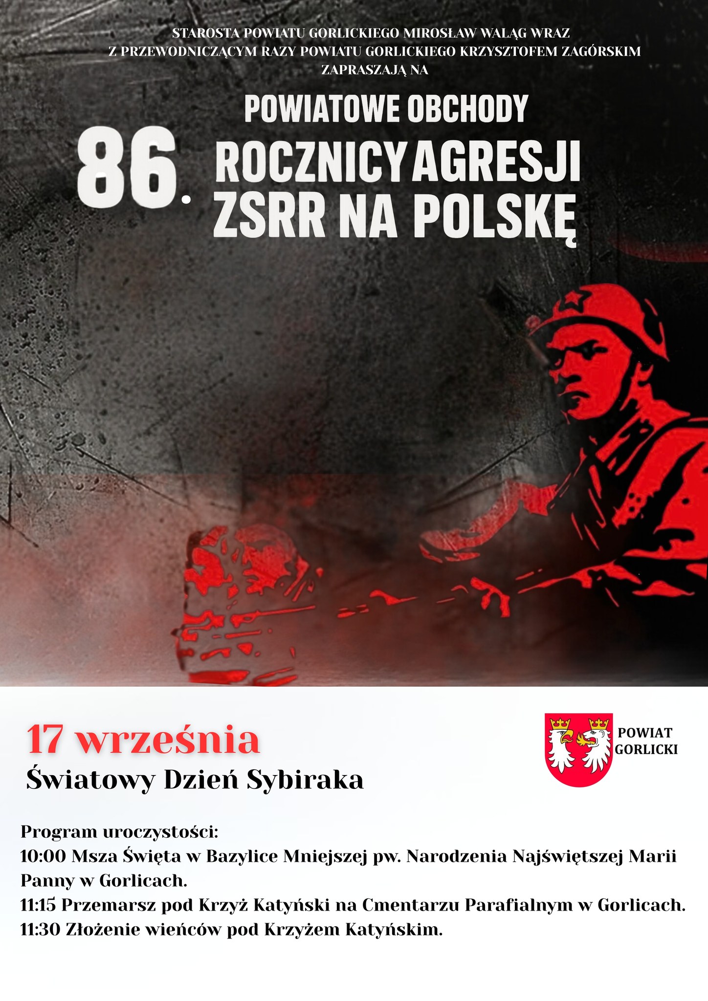 86. rocznica agresji Związku Radzieckiego na Polskę oraz Dzień Sybiraka