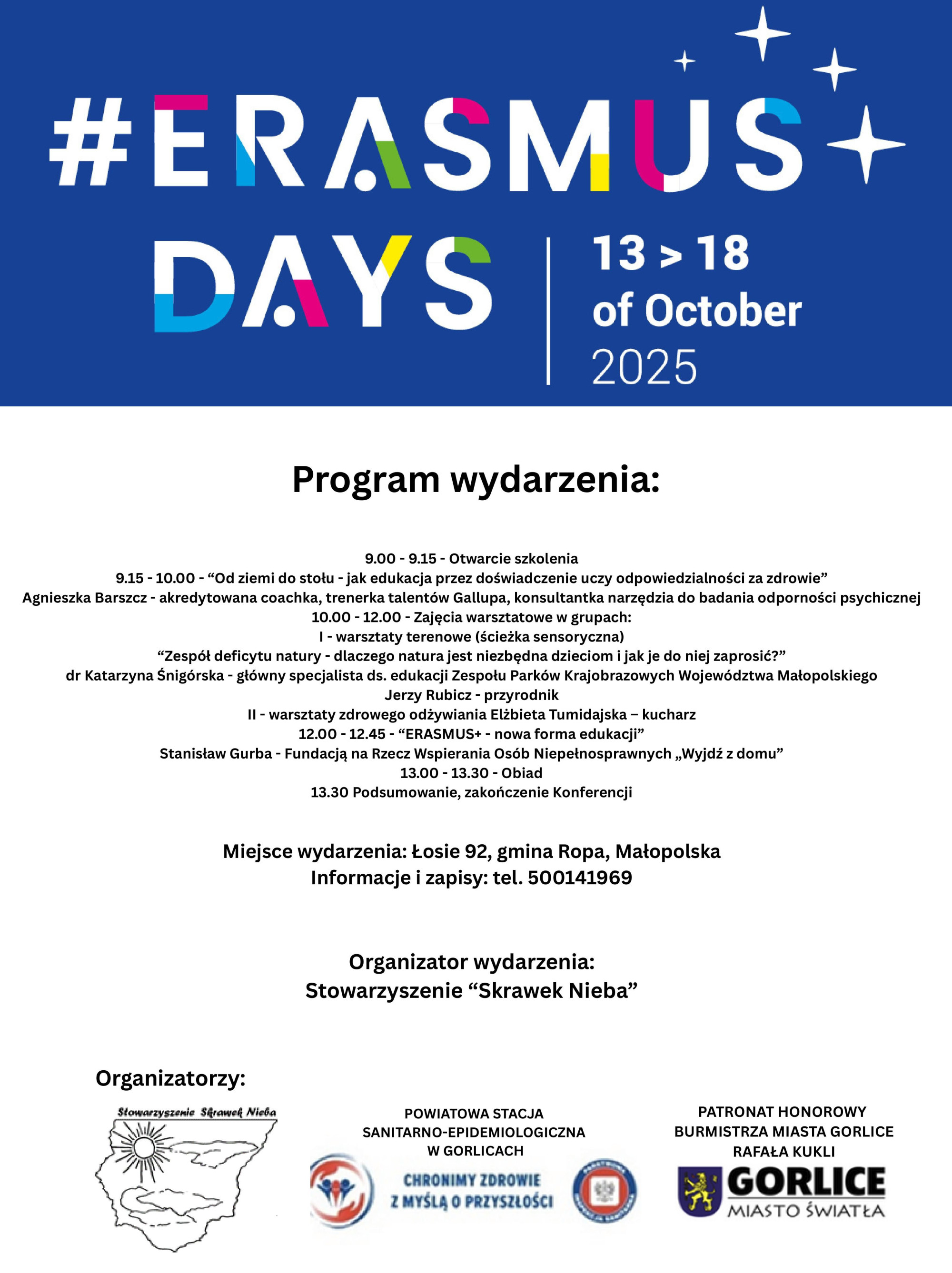 Grafika z programem konferencji.
