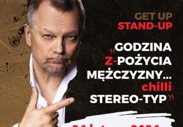 Plakat zapraszający na wydarzenie foto Piotra Szwedesa na pierwszym planie.