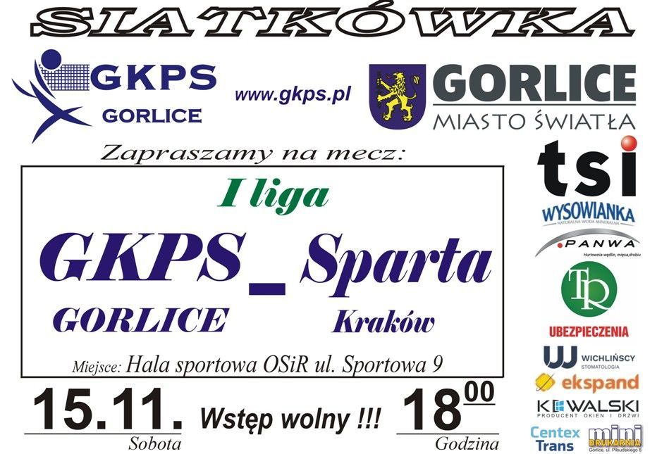 Plakat zapraszający na mecz GKPS.
