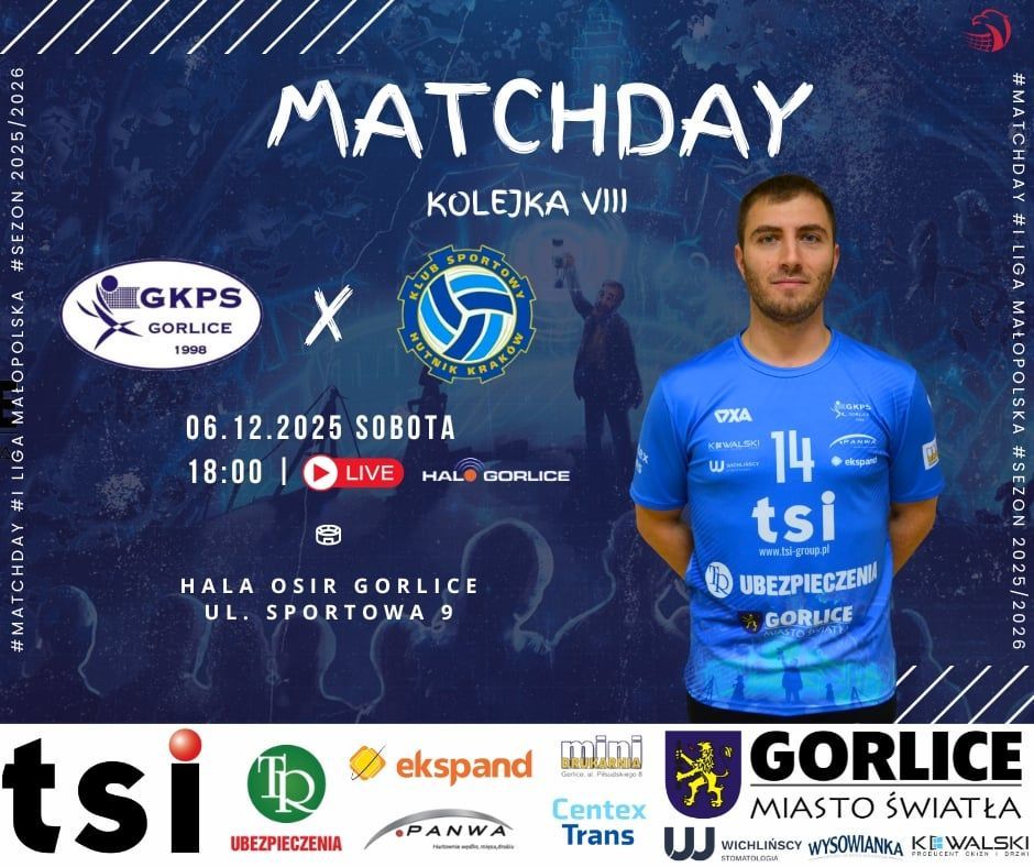 Plakat zapraszający na mecz GKPS.