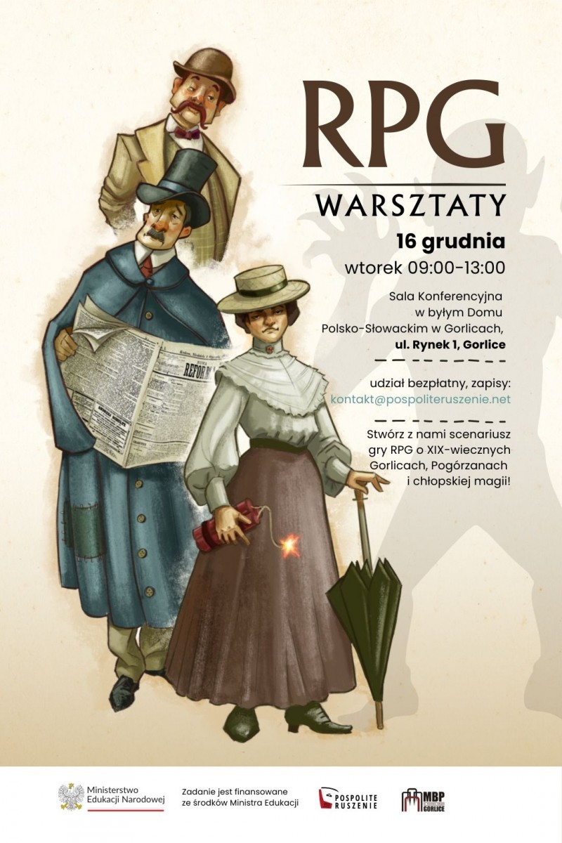 Plakat zapraszający na wydarzenie.