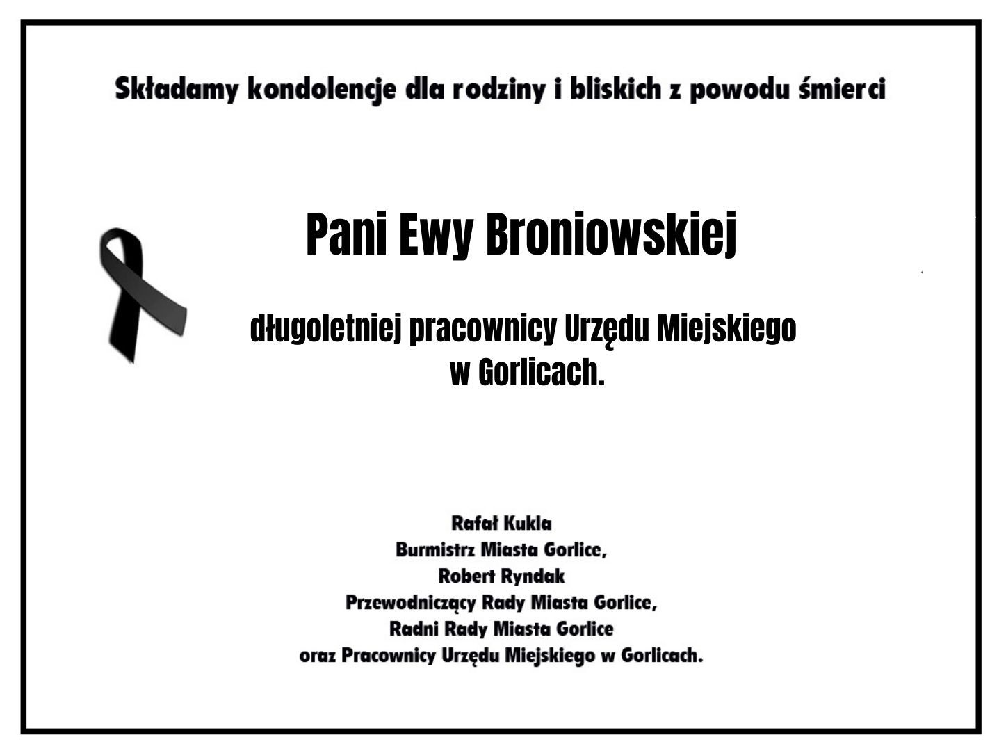 Zmarła Ewa Broniowska