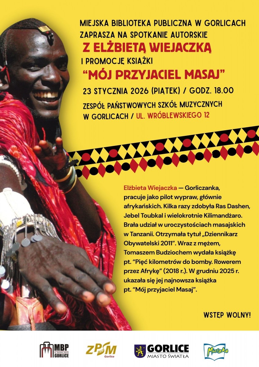 Mój przyjaciel Masaj – spotkanie autorskie z Elżbietą Wiejaczką