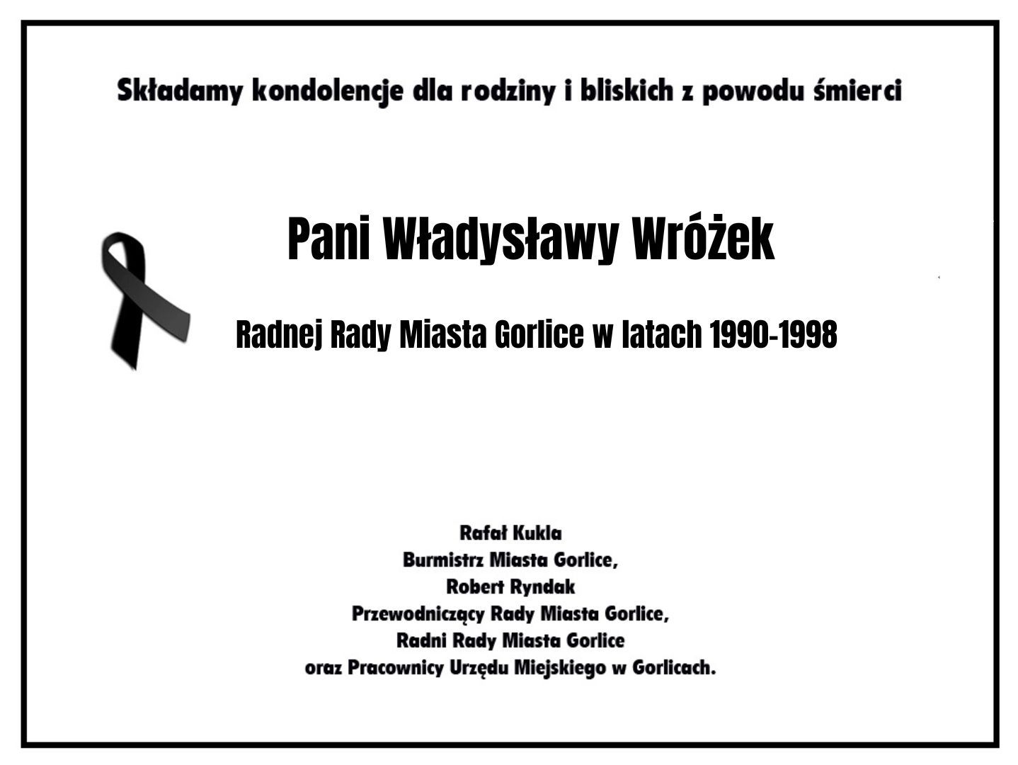 Zmarła Władysława Wróżek