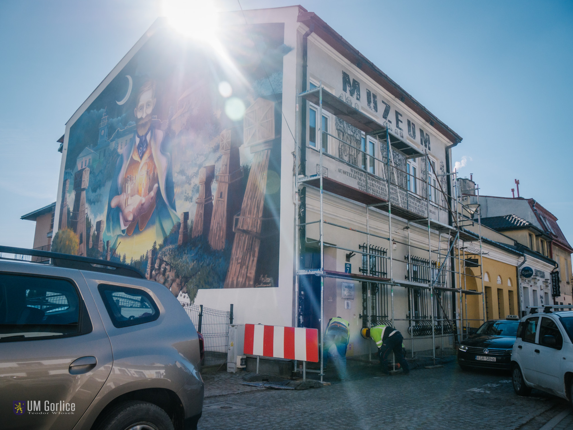 Remont elewacji gorlickiego Muzeum Regionalnego PTTK