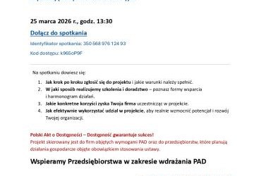 „Dyrektywa EAA – szkolenia i doradztwo dla przedsiębiorstw”