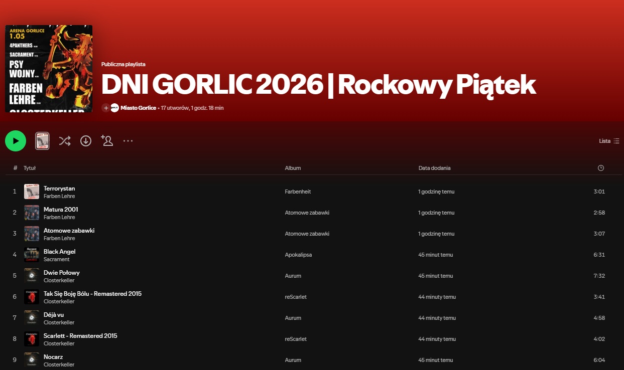Dni Gorlic 2026 | Rockowy Piątek - posłuchaj!