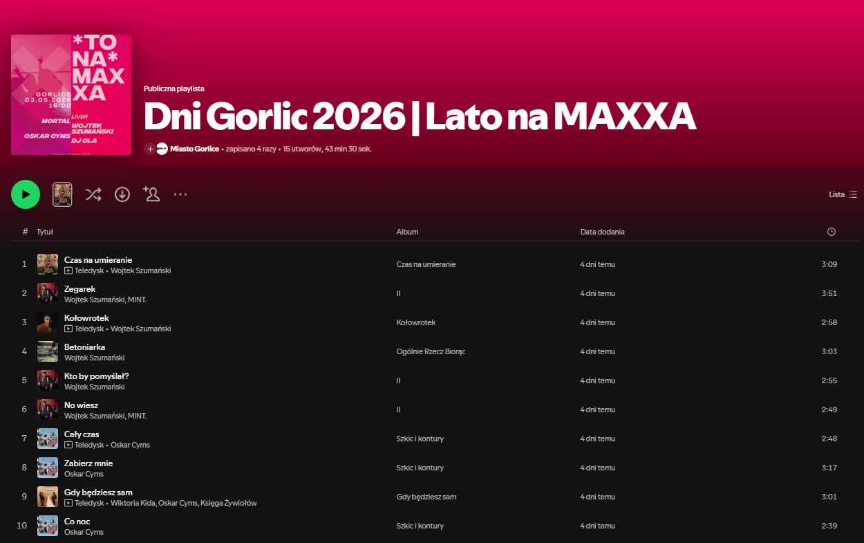 Dni Gorlic 2026 | Lato na MAXXA - posłuchaj!