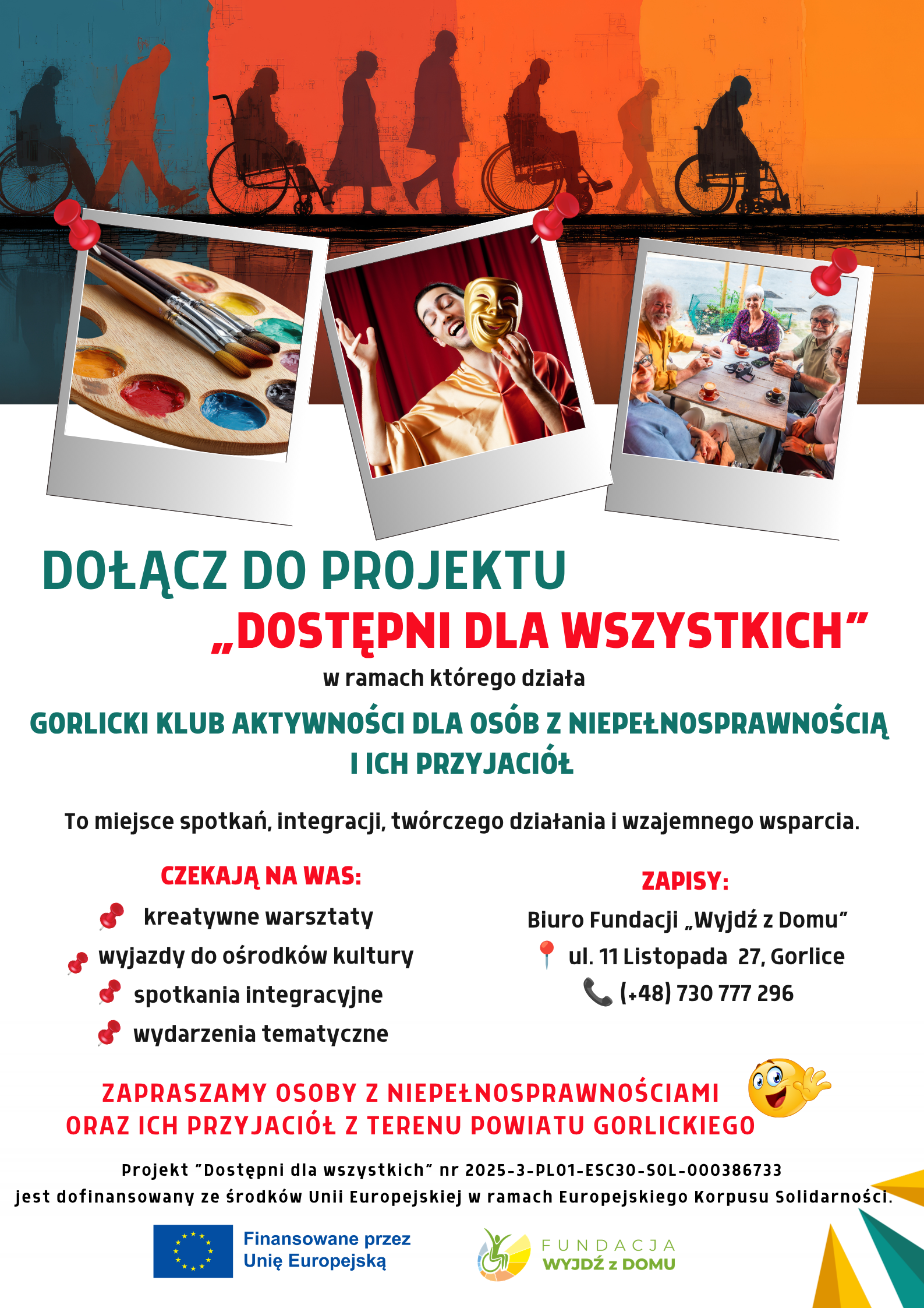 Plakat informujący o projekcie.