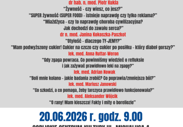 Plakat zapraszający na wydarzenie.