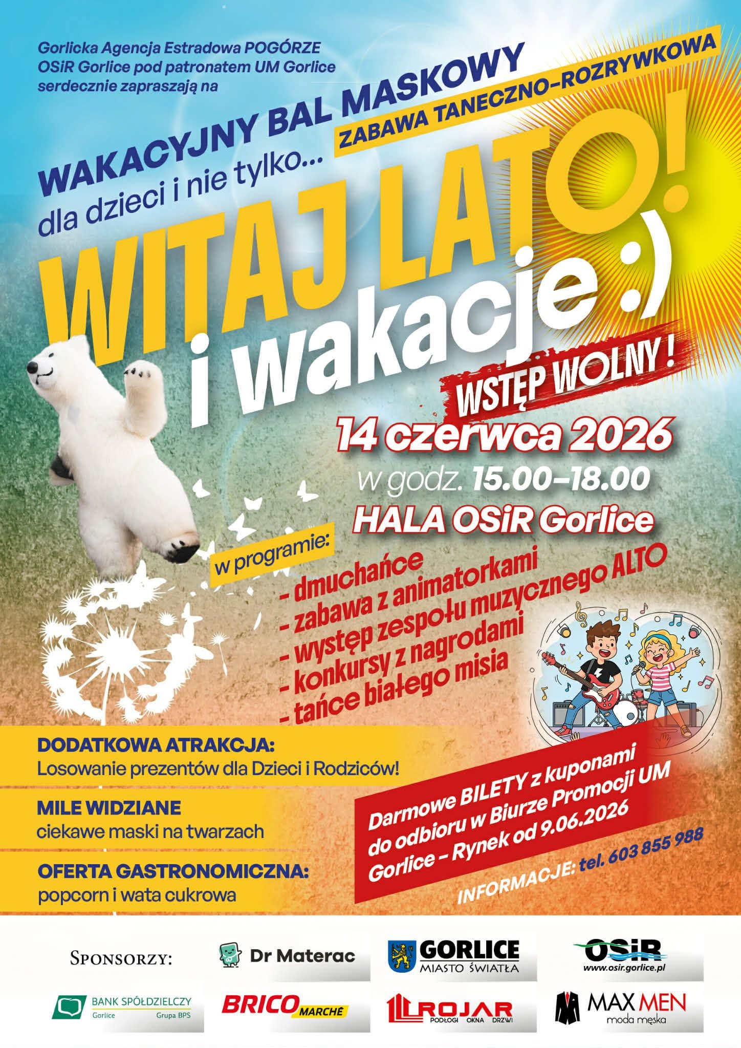 Witaj Lato i Wakacje! Wakacyjny bal maskowy na hali OSiR