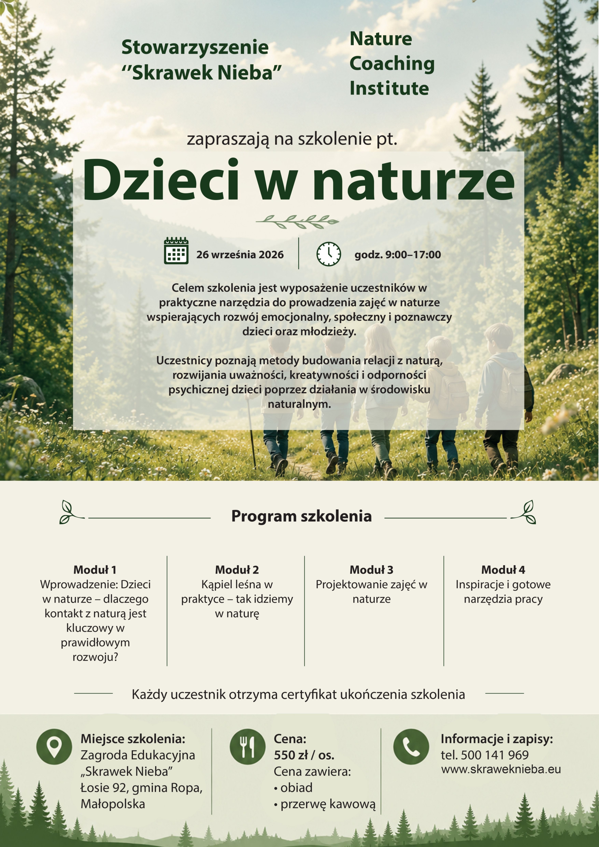 Plakat zapraszający na wydarzenie.