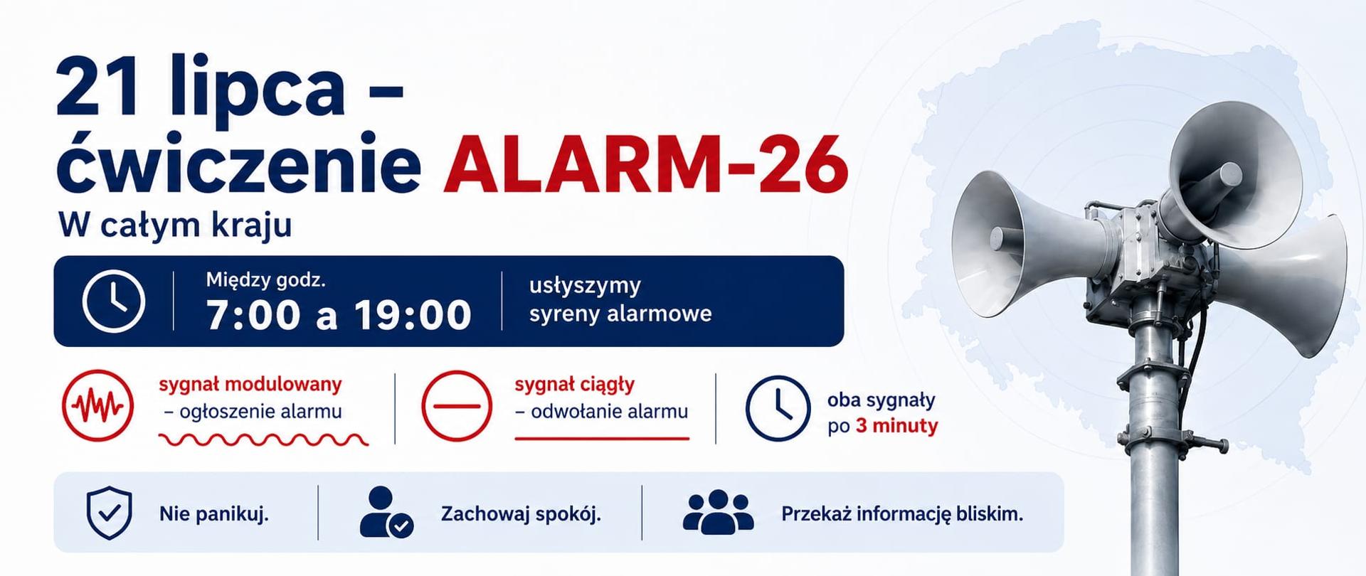 Ćwiczenia systemu alarmowania i ostrzegania ludności