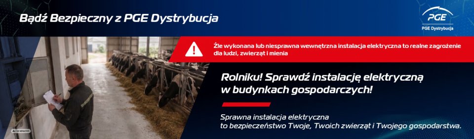 Rolniku! Sprawdź instalację elektryczną w budynkach gospodarczych