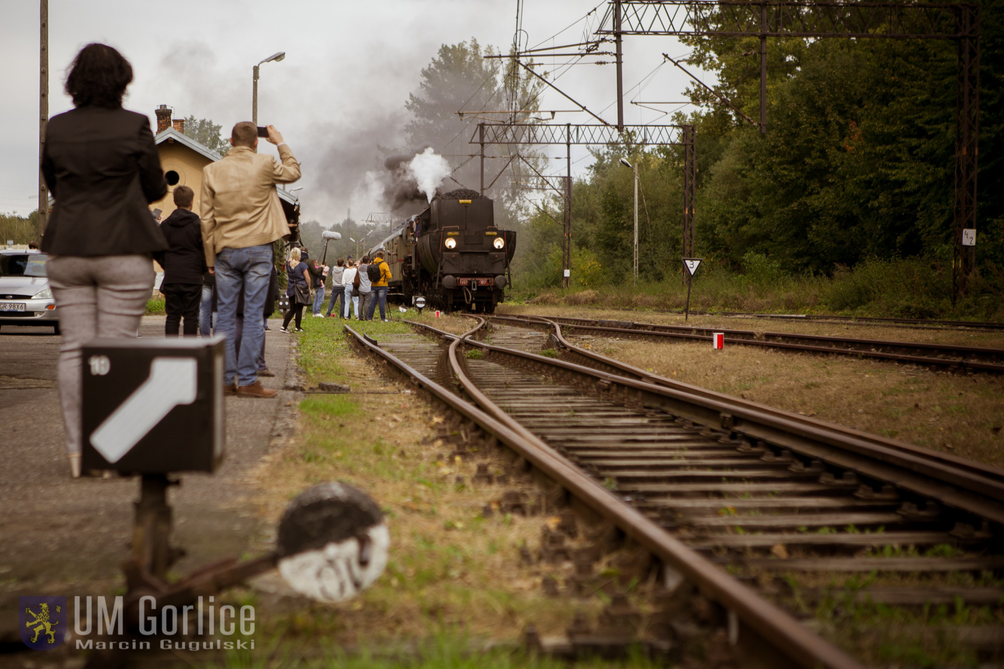 Pociąg retro na stacji Gorlice.