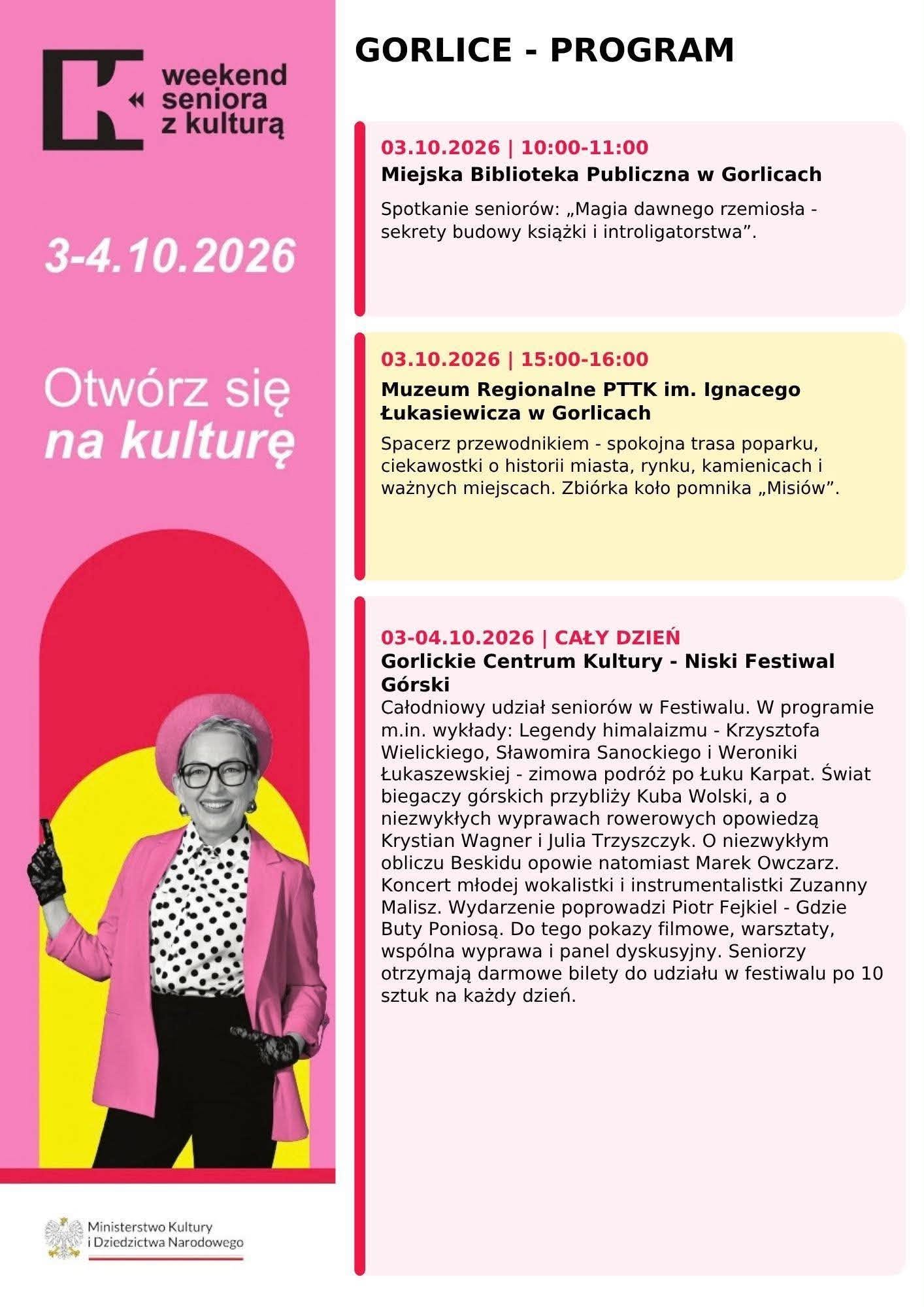 Weekend Seniora z Kulturą w Gorlicach!