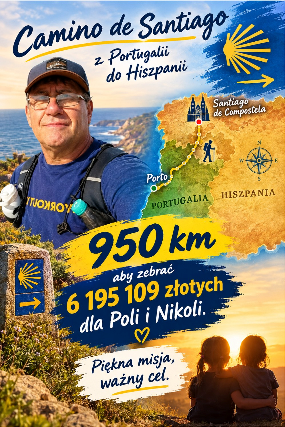 950 kilometrów dla Nikoli i Poli. Artur wędruje Szlakiem Świętego Jakuba