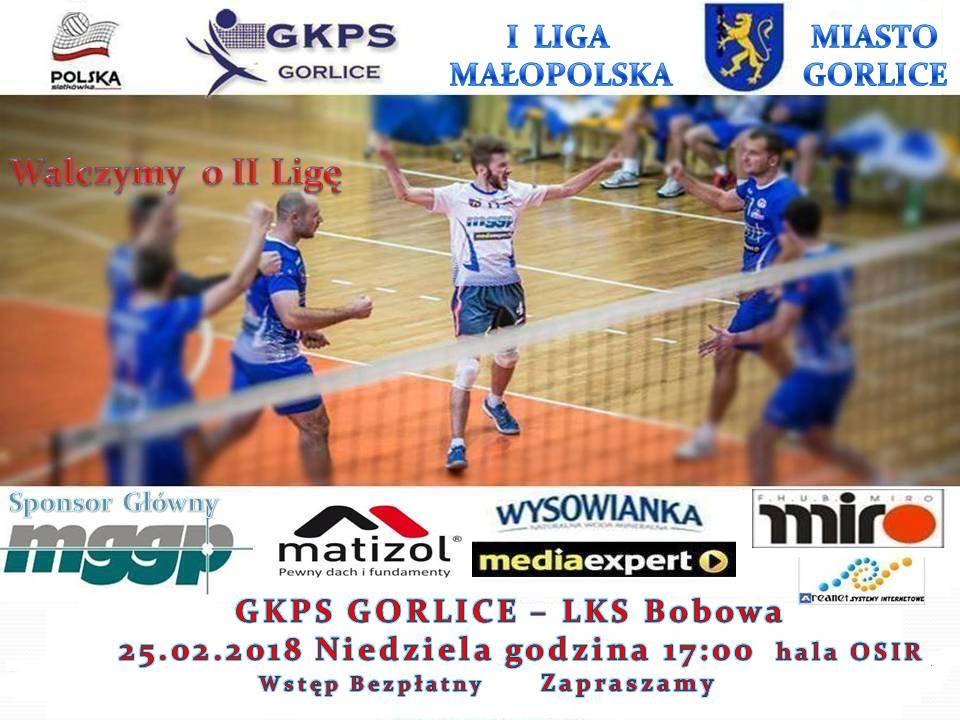 Mecz siatkówki GKPS Gorlice - LKS Bobowa