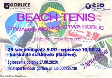 Beach Tenis - Otwarte Mistrzostwa Gorlic