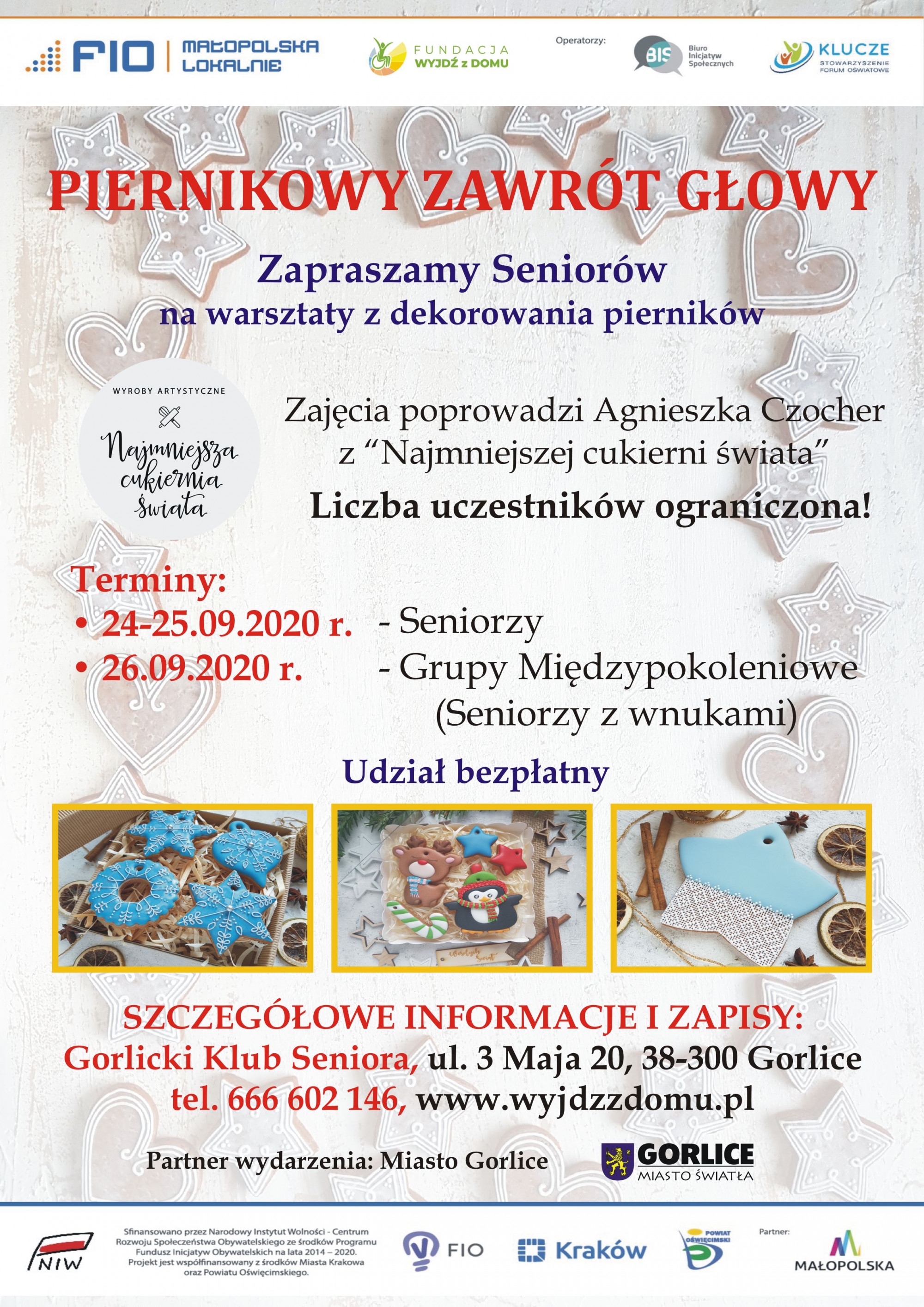 Piernikowy zawrót głowy, czyli warsztaty dekorowania pierników dla seniorów z wnukami