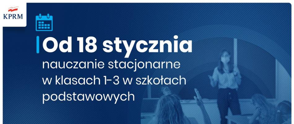 18 stycznia uczniowie klas I-III wrócą do szkół