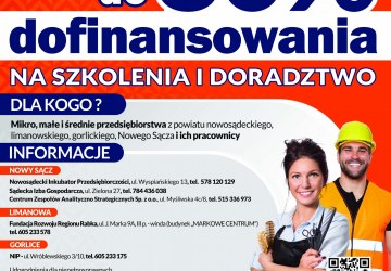 Uzyskaj do 80% dofinansowania w ramach projektu Sądeckie Bony Szkoleniowe