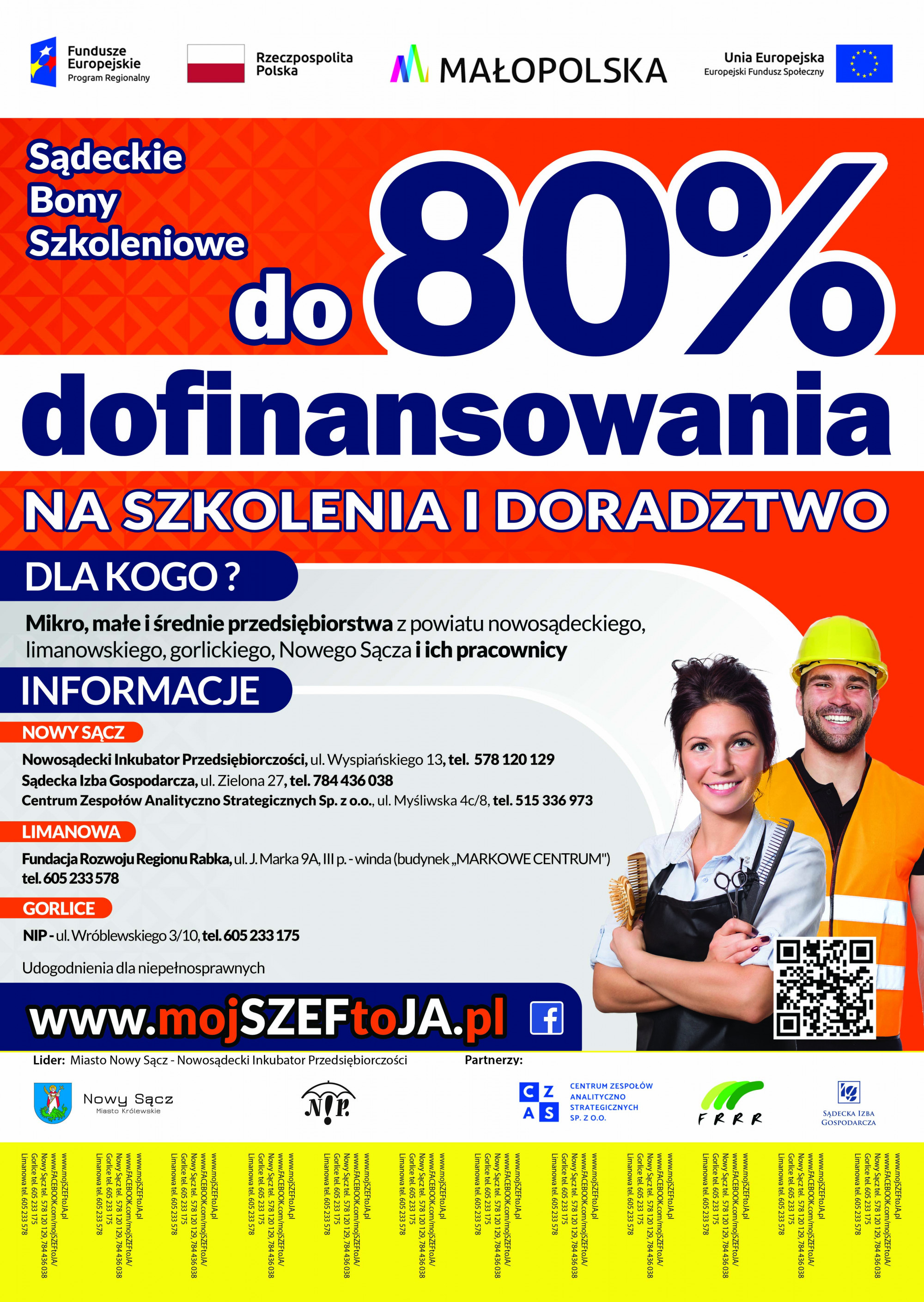 Uzyskaj do 80% dofinansowania w ramach projektu Sądeckie Bony Szkoleniowe