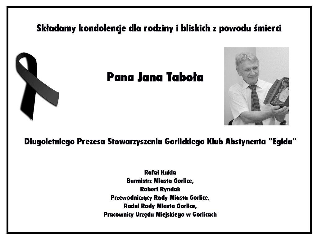 Zmarł Jan Taboł