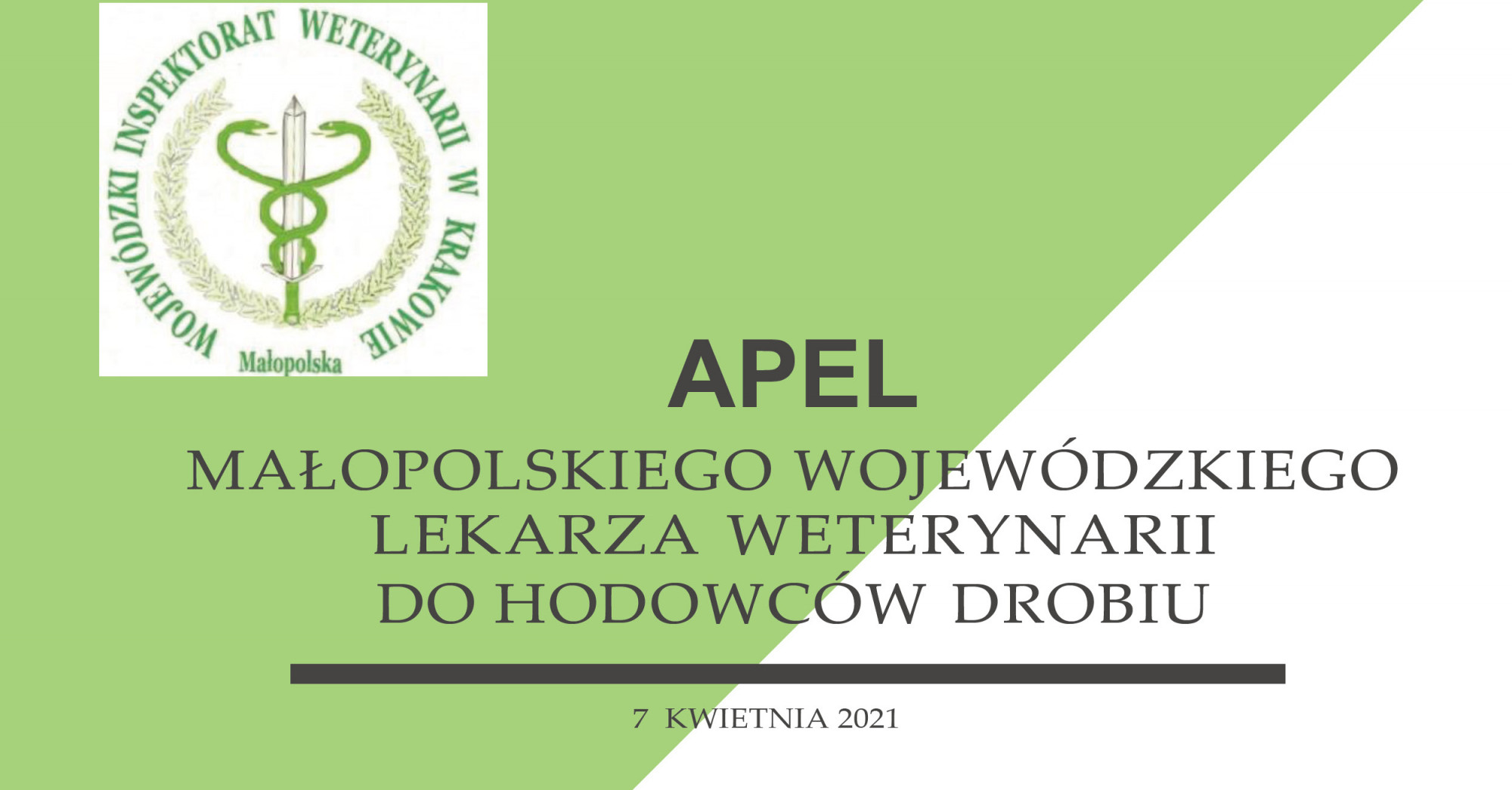 Apel Małopolskiego Wojewódzkiego Lekarza Weterynarii do hodowców drobiu