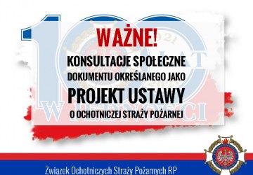 Konsultacje społeczne dokumentu określanego jako projekt ustawy o ochotniczej straży pożarnej