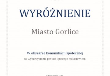 Gorlice docenione za kampanię „Bądź jak Ignacy”