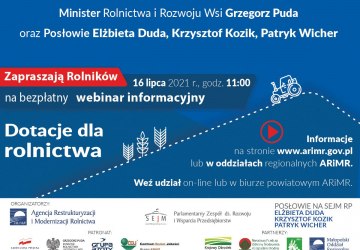 O pomocy dla rolników - ogólnopolski webinar już w połowie lipca!