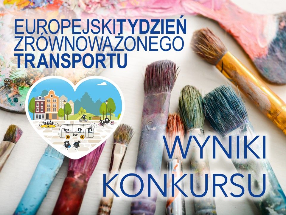 Pędzle z hasłem Europejski Tydzień Zrównoważonego Transportu.