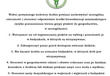 Informacja dla hodowców drobiu!