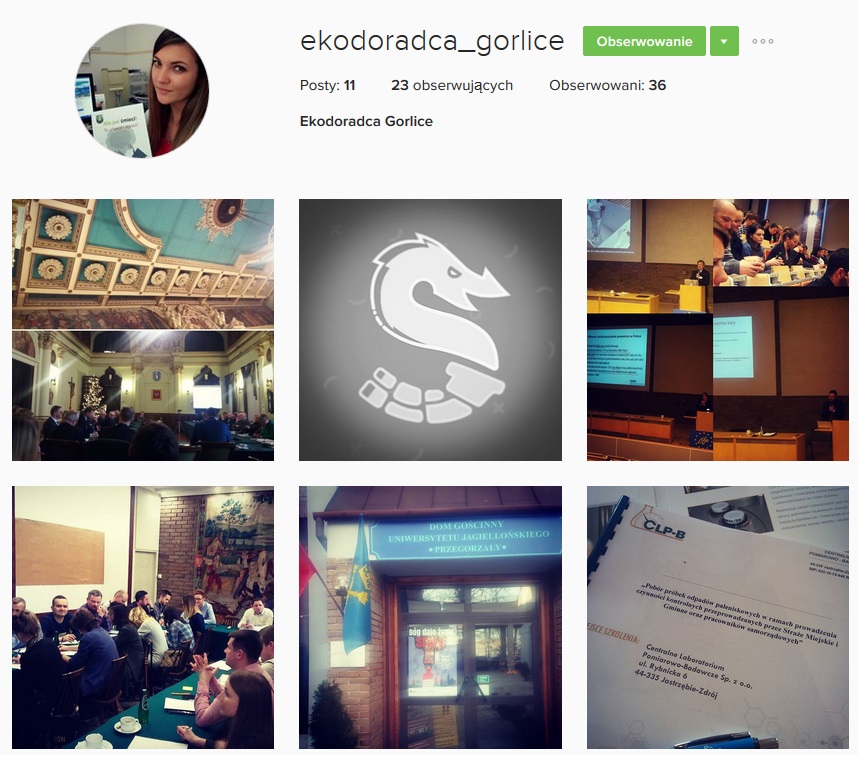 Gorlicki Ekodoradca w serwisie Instagram