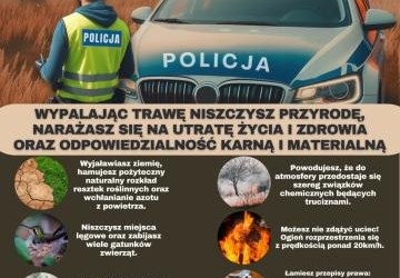 Apel służb powiatu gorlickiego dotyczący niewypalania traw