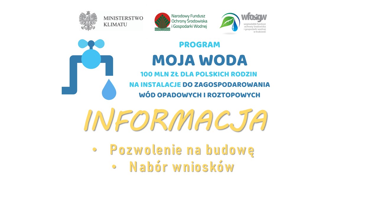 Informacja w sprawie pozwoleń na budowę zbiorników retencyjnych w związku z Programem Moja Woda