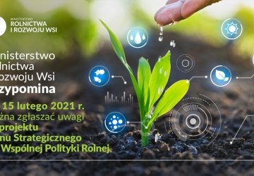 Trwają konsultacje projektu Planu Strategicznego dla Wspólnej Polityki Rolnej