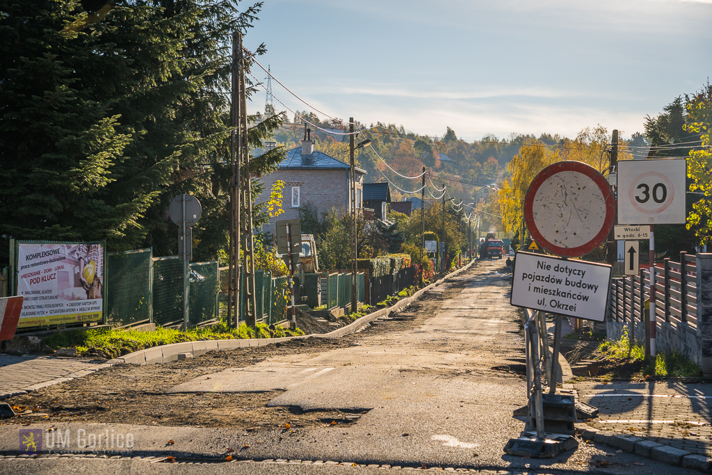 Ulica Okrzei w remoncie