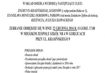 Ogólne zebranie mieszkańców Osiedla Nr 12