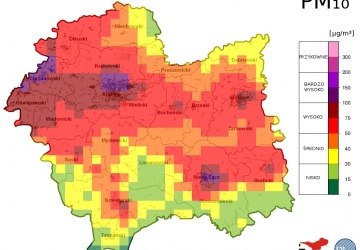 Ostrzeżenie o zanieczyszczeniu powietrza!