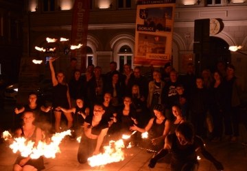 Teatr Ognia na wadowickim rynku