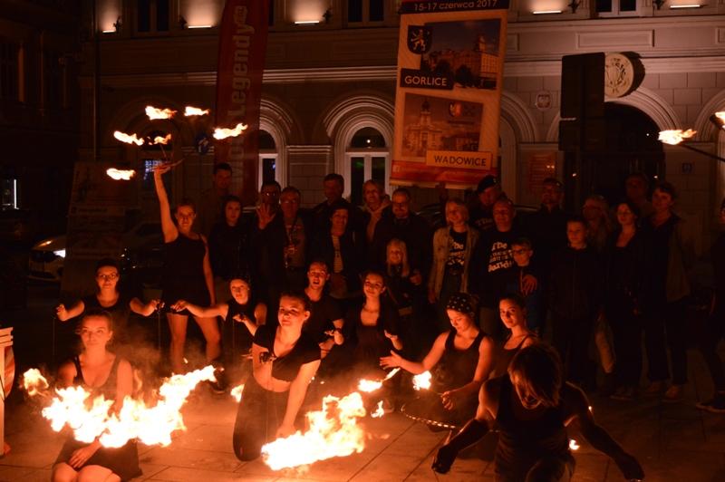 Teatr Ognia na wadowickim rynku