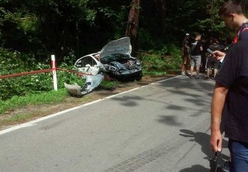 Groźny wypadek na trasie Wyścigu Górskiego Magura Małastowska!