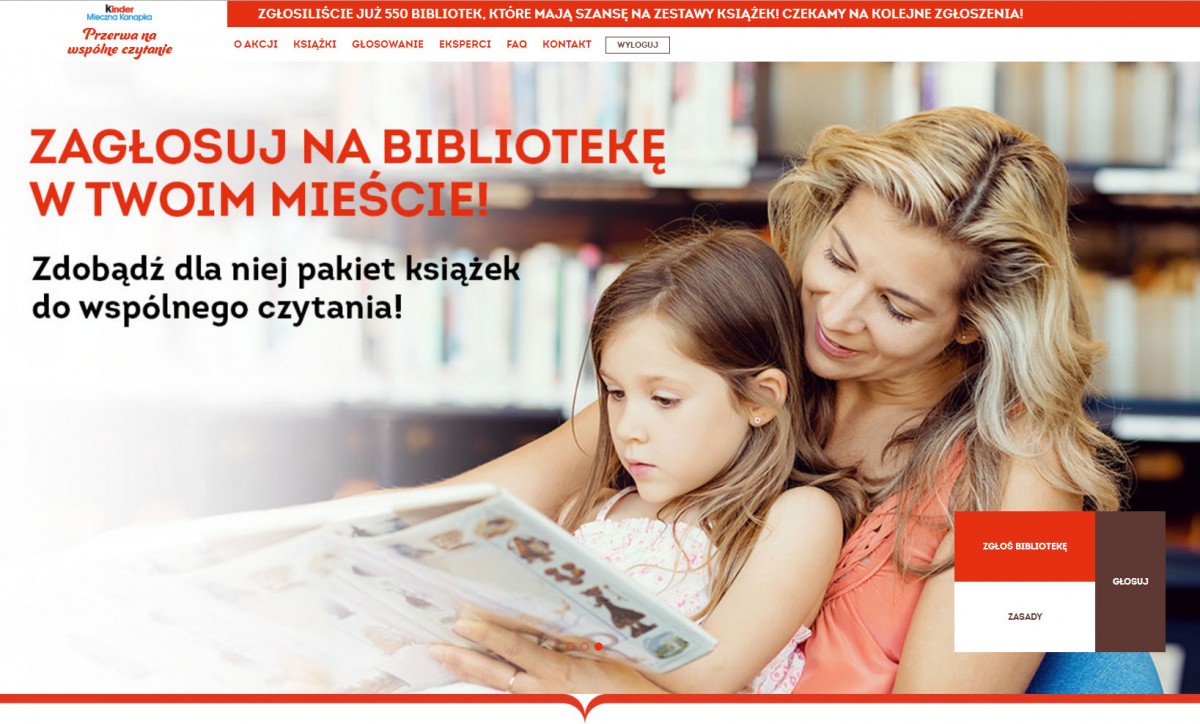 Głosuj na gorlicką bibliotekę w konkursie Przerwa na wspólne czytanie