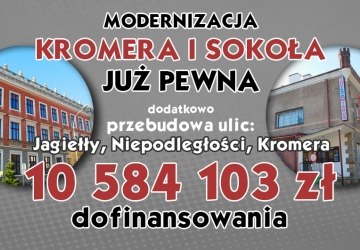 Mamy kolejne duże pieniądze  – będzie remont Kromera i Sokoła!